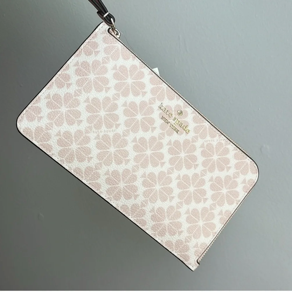 Kate Spade Pink and Cream Floral Wristlet NWT - Picture 2 of 9